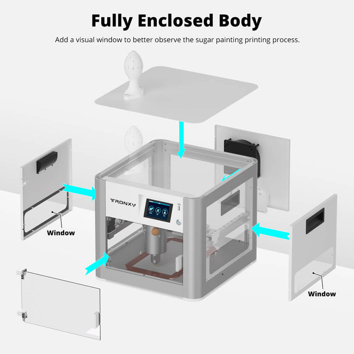 Tronxy T2 Food-Safe 3D Printer 2025 | High-Speed Chocolate, Candy & Edible Filament Printer for Custom Cookie Cutters, Sugar, Spaghetti