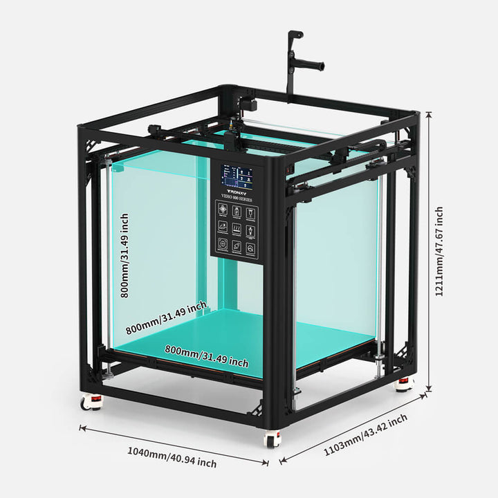 Tronxy 3D Printer Veho 800 Pro Veho 1000 Pro Veho 1000-16 Pro Veho 1000-20 Pro Klipper Firmware Large 3D Printer High-Speed Printing FDM 3D Printer Direct Drive 3D Printer