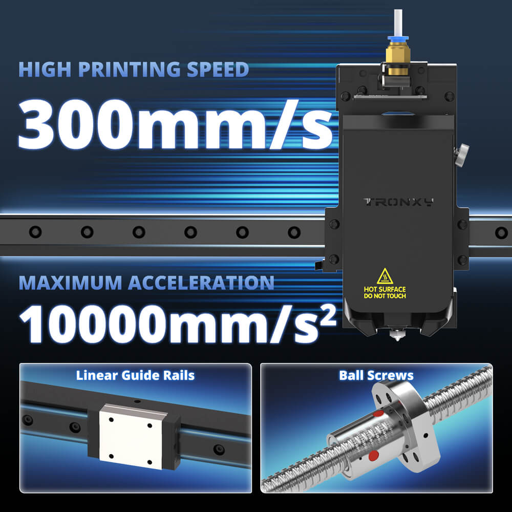 Tronxy Veho Pro 大型 3D プリンター - 高速 300mm/s 速度