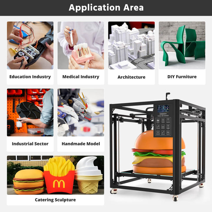 Tronxy 3D Printer Veho 800 Pro Veho 1000 Pro Veho 1000-16 Pro Veho 1000-20 Pro Klipper Firmware Large 3D Printer High-Speed Printing FDM 3D Printer Direct Drive 3D Printer