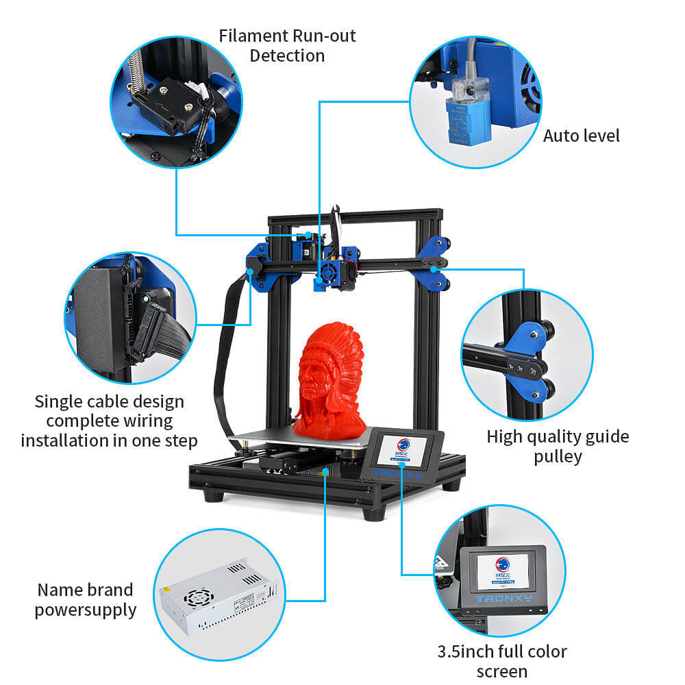 Tronxy XY-2 Pro I3 3D Printer Structure 3D Printing for Beginners  255x255x260mm